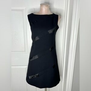 Courreges Paris Black Aline Mini Dress Sz